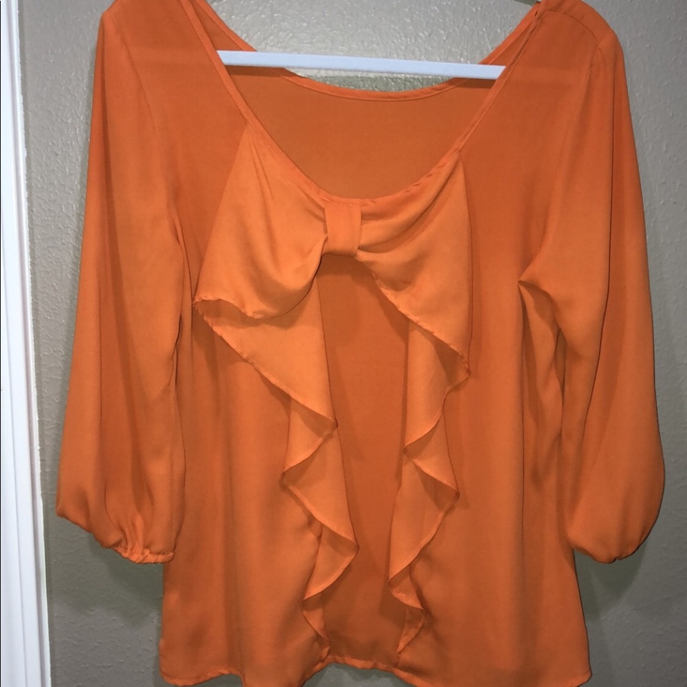 Burnt orange blouse